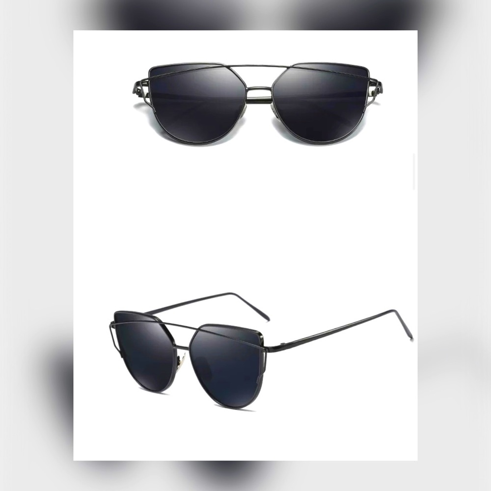LUXURY METAL FRAME CAT-EYE SUNGLASSES
